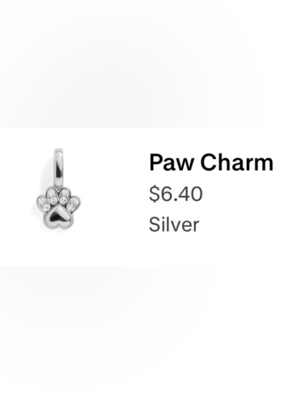 Wear Felicity - Silver Paw Charm Bracelet Accent - Paw Charm